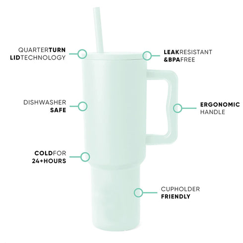 40oz Handle Cup 304 Stainless Steel Cold Insulation Large Tumbler Ice Cup